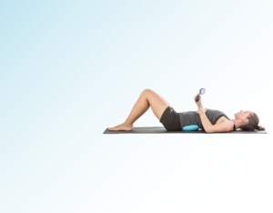 Image of a Girl on an Exercise Mat using the Abdominal Bio Feedback Unit